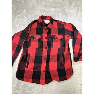 Lucky Brand Shacket Shirt Jacket Unisex M Plaid‎ Oversized Style, 0754